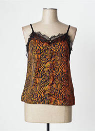 Top col v fines bretelles noir CAMAIEU femme
