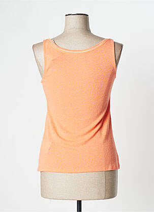 Débardeur coupe droite sans manche orange CAMAIEU femme