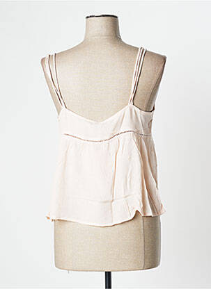 Top coupe cintrée fines bretelles rose CALIE femme