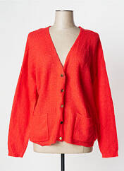 Gilet manches longues rouge CAMAIEU pour femme seconde vue