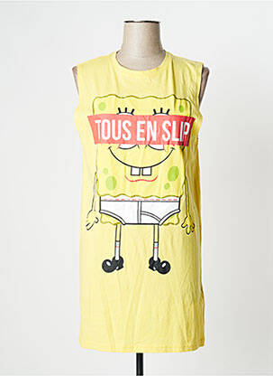 Chemise de nuit jaune UNDIZ pour femme
