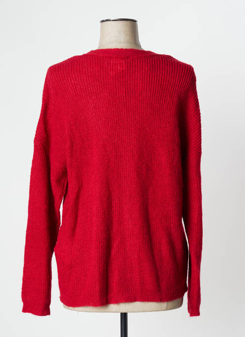 Gilet manches longues rouge CAMAIEU femme