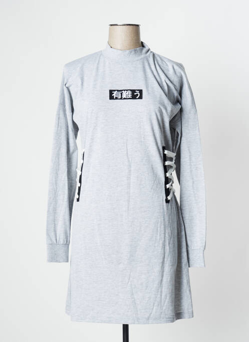 Robe pull gris UNDIZ pour femme