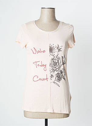 Top manches courtes manches courtes rose CAMAIEU femme
