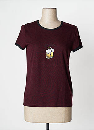 T-shirt coupe droite manches courtes rouge UNDIZ femme
