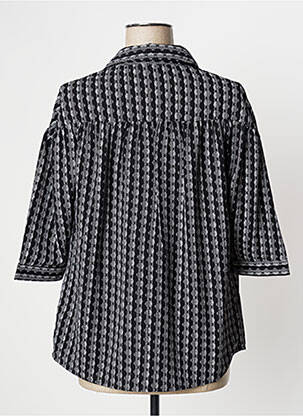 Chemisier tissage crêpe manches 3/4 noir DAMART femme