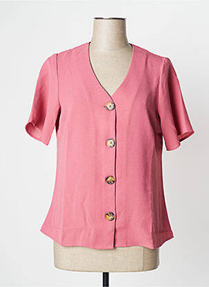 Chemisier tissage crêpe manches courtes rose DAMART femme