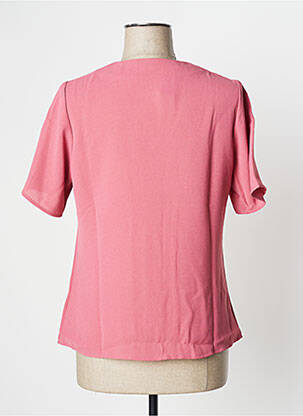 Chemisier tissage crêpe manches courtes rose DAMART femme