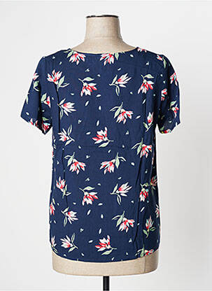 Blouse tissage popeline manches courtes bleu DAMART femme