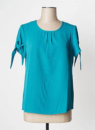 Blouse manches courtes manches courtes bleu DAMART femme
