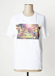T-shirt imprimé fantaisie manches courtes blanc UNDIZ femme