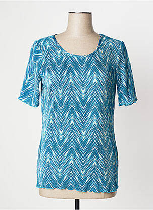 Top imprimé fantaisie manches courtes bleu DAMART femme