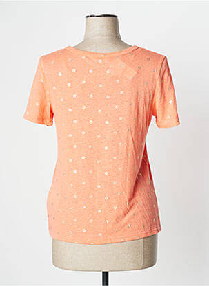 Top imprimé fantaisie manches courtes orange CAMAIEU femme
