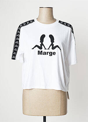 T-shirt imprimé fantaisie manches courtes blanc UNDIZ femme