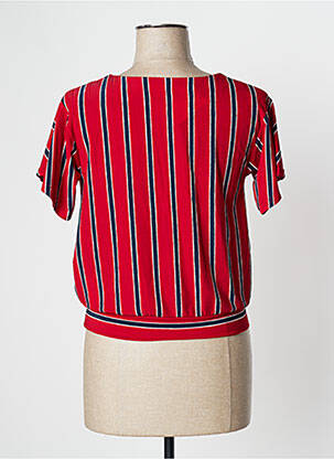 Top stretch manches courtes rouge CAMAIEU femme