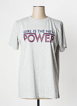 T-shirt gris UNDIZ pour femme