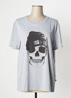 T-shirt gris UNDIZ pour femme