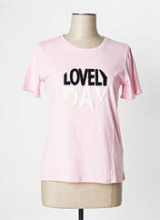 T-shirt rose CAMAIEU pour femme seconde vue