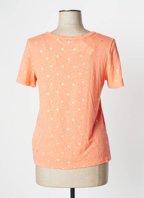 Top imprimé fantaisie manches courtes orange CAMAIEU femme