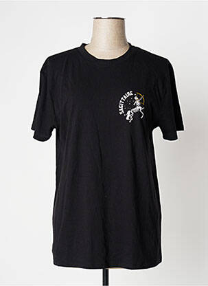 T-shirt imprimé fantaisie manches courtes noir UNDIZ femme