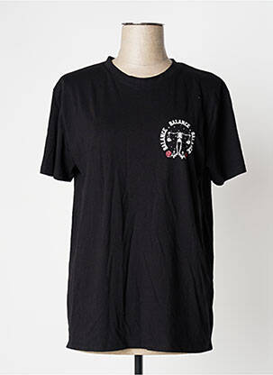 T-shirt imprimé fantaisie manches courtes noir UNDIZ femme