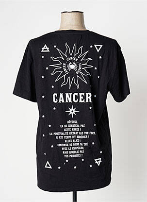 T-shirt imprimé fantaisie manches courtes noir UNDIZ femme