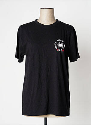 T-shirt imprimé fantaisie manches courtes noir UNDIZ femme
