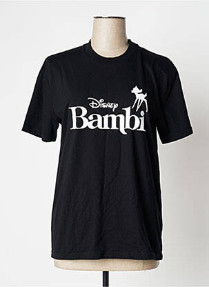 T-shirt imprimé fantaisie manches courtes noir UNDIZ femme
