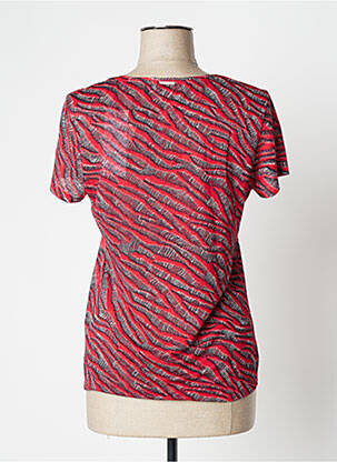 Top imprimé fantaisie manches courtes rouge ONE STEP femme