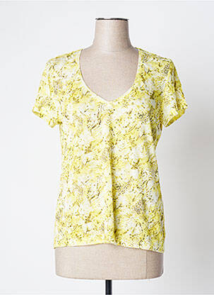 Top imprimé fantaisie manches courtes jaune ONE STEP femme