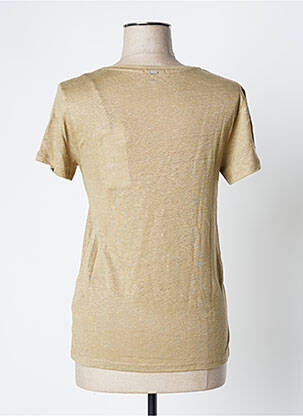Top coupe fluide manches courtes beige IKKS femme