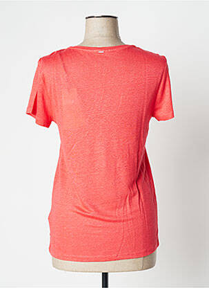 Top coupe fluide manches courtes rose IKKS femme