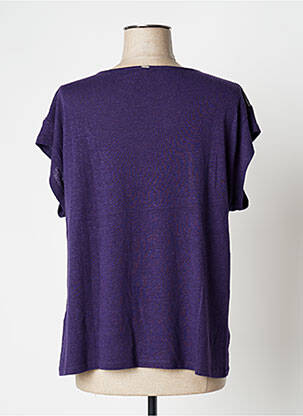 Top coupe fluide manches courtes violet IKKS femme