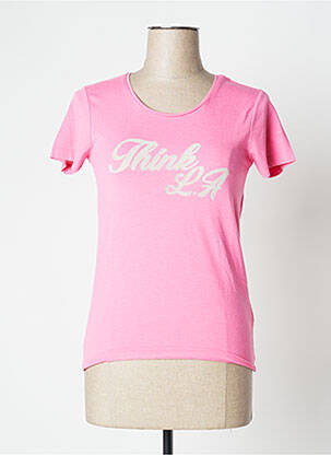 T-shirt coupe droite manches courtes rose IKKS femme