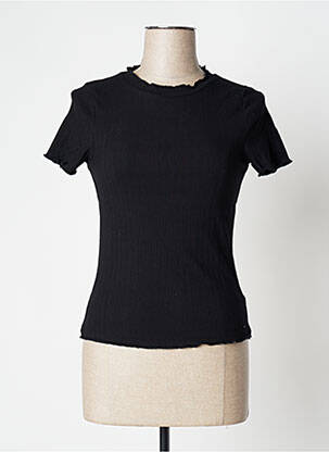 Top stretch manches courtes noir CALIE femme