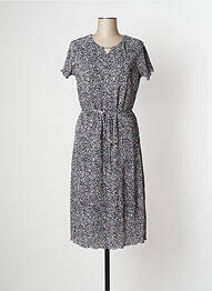Robe mi-longue tissage crêpe manches courtes gris DAMART femme