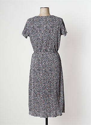 Robe mi-longue tissage crêpe manches courtes gris DAMART femme