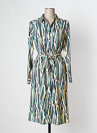 Robe mi-longue coupe fluide manches longues vert DAMART femme