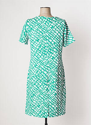 Robe mi-longue imprimé fantaisie manches courtes vert DAMART femme