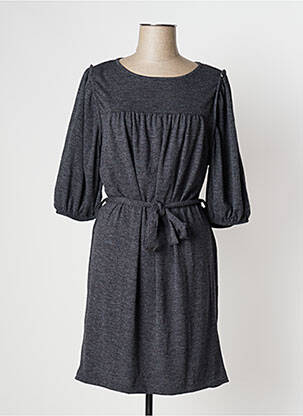 Robe mi-longue manches 3/4 manches 3/4 gris BONOBO femme