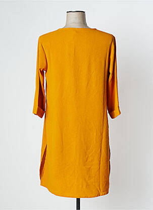 Tunique manches longues tissage crêpe jaune BLANCHEPORTE femme