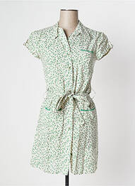 Robe courte manches courtes manches courtes vert VILA femme
