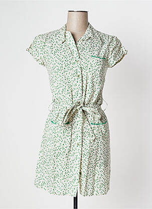 Robe courte manches courtes manches courtes vert VILA femme