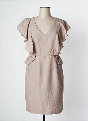 Robe courte manches courtes manches courtes marron VILA femme