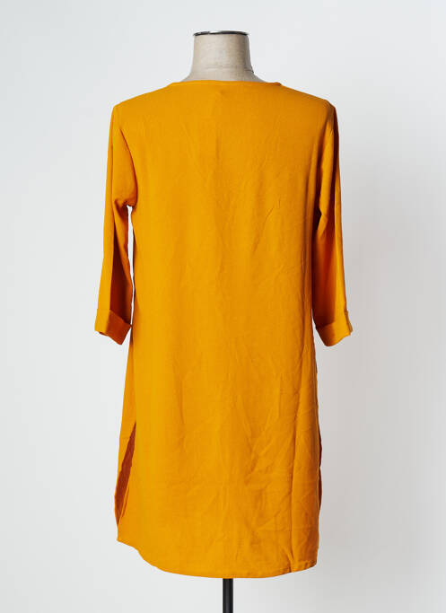 Tunique manches longues tissage crêpe jaune BLANCHEPORTE femme