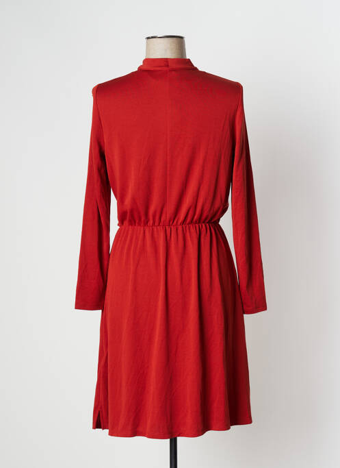 Robe mi-longue orange CAMAIEU femme