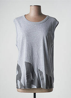 Top tissage jersey manches courtes gris G STAR femme