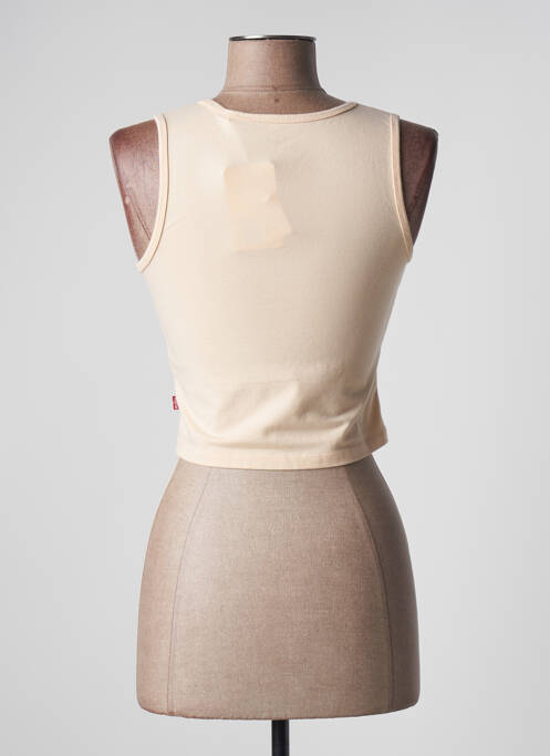 Top tissage jersey sans manche beige LEVIS femme