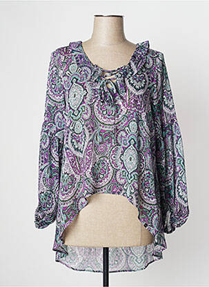 Tunique manches longues légère et transparente violet SALSA femme