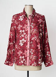 Chemisier imprimé fleurs manches longues rouge DAMART femme